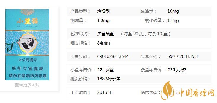 云煙小熊貓香煙多少錢一包2020價格