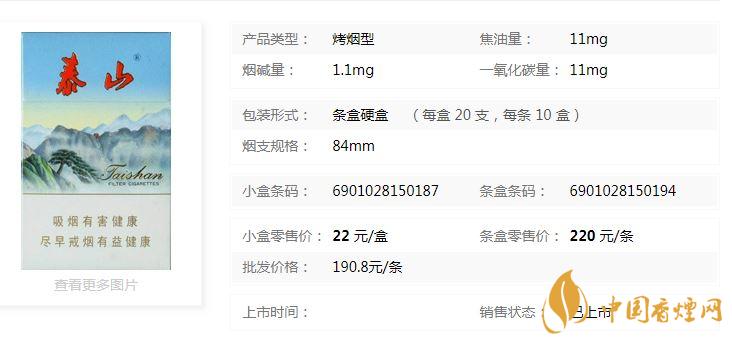 泰山新品香煙價格多少錢？泰山新品硬盒價格及參數(shù)2020