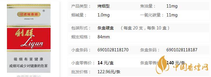 利群新版小包價格多少錢 利群新版價格表查詢一覽