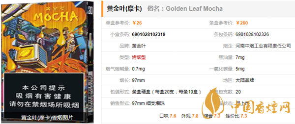 黃金葉細煙有哪些 黃金葉細支香煙價格及種類介紹