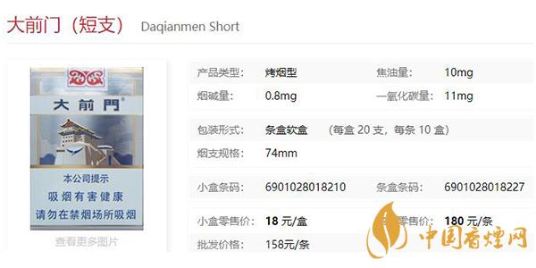 2021大前門香煙價(jià)格表和圖片 大前門香煙種類大全一覽