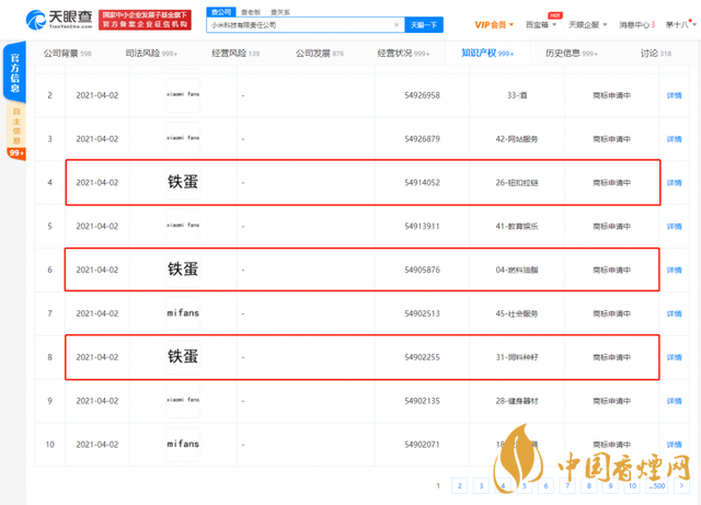 小米申請鐵蛋商標-小米申請鐵蛋商標相關內容詳情