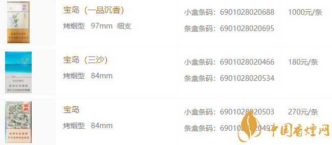 寶島香煙多少錢一包 寶島香煙是哪里生產(chǎn)的